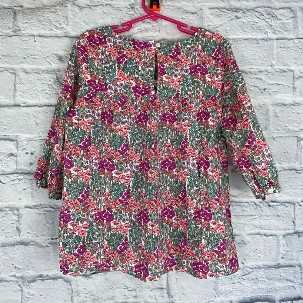 Oshkosh floral print longsleeve top, freestyle ruffle skirt sz 10 girls